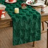 Artoid Mode Christmas Trees Green Soft Plush Faux Fur Jacquard