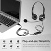 5 Pack USB Headset with Microphone Noise Cancelling & Audio