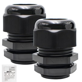 MAKERELE NPT 1” Cable Gland Connector Cord Grip Plastic Nylon Waterproof Wire Protectors