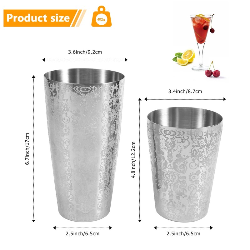 Dasing Cocktail Shaker Boston Shaker 304 Stainless Steel Bar Tool