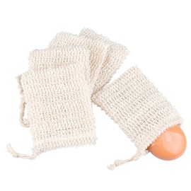 Bolsa de jabón de sisal Exfoliante Natural, Bolsas de Malla para Almacenamiento de jabón, Bolsas de Red de Burbujas para Hacer Am Maker