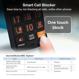 AT&T CL82167 Cordless Phone with Answering Machine, Call Blocking, Caller ID Announcer, Intercom and Long Range, Black & Wood Grain Finish