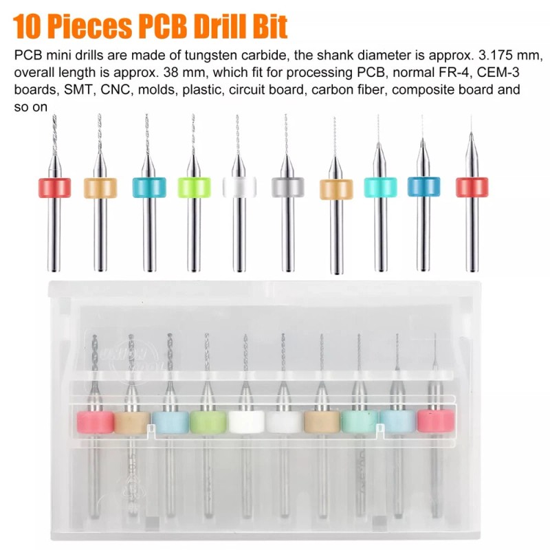 Cahuczlhoz 60Pc Mini Micro Hand Drill Bits Set Small Manual