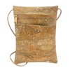 Silver Splash Cork Mini Crossbody Bag with Adjustable Strap