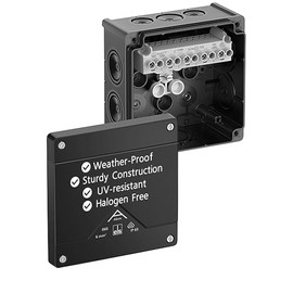 Spelsberg Abox 060-6² - Professional IP66 Junction Box with Raised Screw Terminal Block - VDE Certified, Internal Fixing Points for Industrial & Outdoor Areas (Grey)