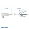 ELEGRP L22620 12AWG Gray LCDI Power Cord Plug for A/C