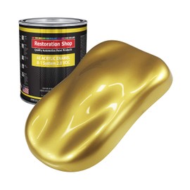 Restoration Shop - Anniversary Gold Metallic Acrylic Enamel Auto Paint - Gallon Paint Color Only - Professional Single Stage High Gloss Automotive, Car, Truck, Equipment Coating, 2.8 VOC
