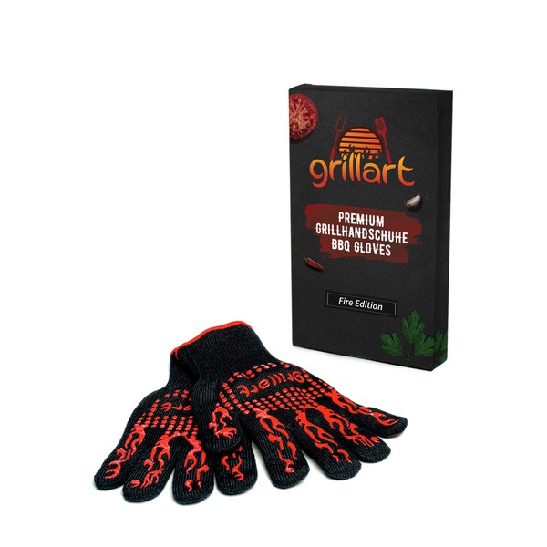grillart® High-quality oven gloves (set of 2) - heat-resistant up