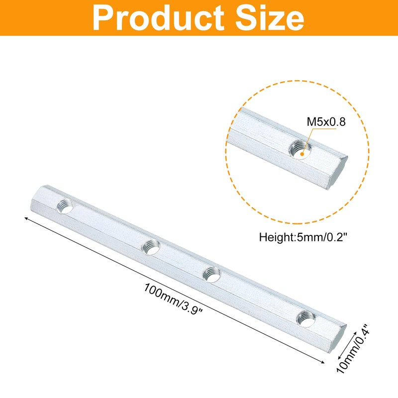 sourcing map 4pcs 20 Series Straight Line Connector 4 Inch