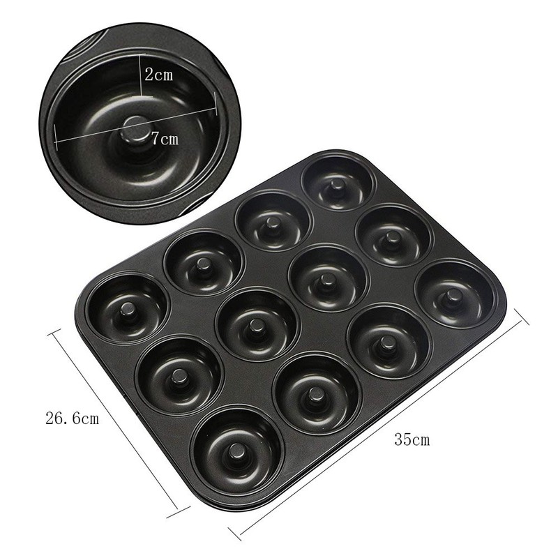 webake Donuts Backform Donutform Kuchenform 7cm Antihaft 12 Vertiefungen für