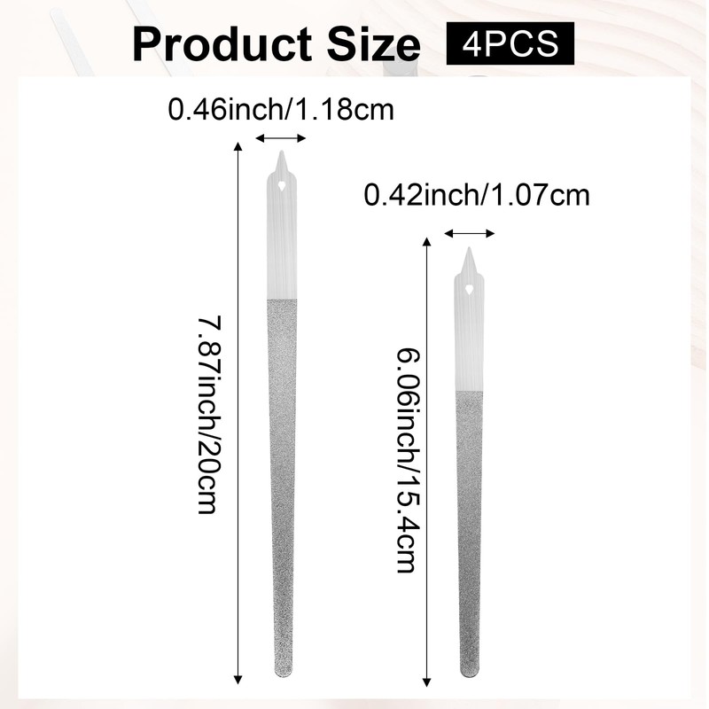 FNANJWQ 4 Pcs Diamond Deb Nail File Metal Nail File,