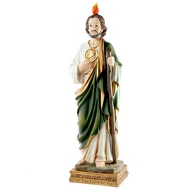 San Judas Peana Square Hand Painted Resin Figurine 40 cm