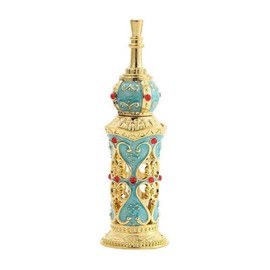 Vintage Enamel Peacock Blue Perfume Bottle Hollow Metal Reusable Sub-bottle Decoration