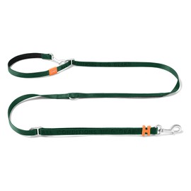 HOWGO 8-in-1 Multifunctional Hands Free Dog Training Leash with Padded Handle, 8.5 FT Nylon Adjustable Length, Lightweight Aviation Aluminum, Crossbody Waist Leash for Puppy Medium Large Dogs (Green)