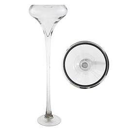 Mega Vases Wine Vase 8 Inch x 20 Inch, Decorative Clear Glass with Sturdy Base, Wedding Centerpieces, Flower Bouquets, Home Décor, Celebrations, Parties, Event Planning, Arts & Crafts
