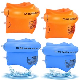 Flotadores para Niños, 4 PCS Bandas inflables del Brazo para Niños y Adultos, Bandas Inflables para Nadar de Mangas Engrosadas del Flotador del PVC con el Airbag Doble