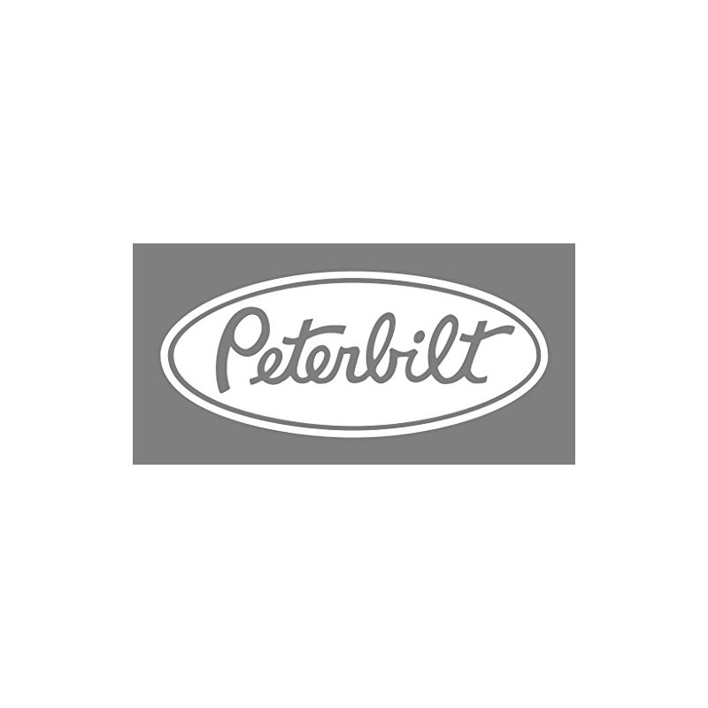 14" Wide Peterbilt Sticker Decal in White Diesel Tractor Semi