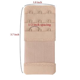 SAMGU Bra Extension Bra Extension 2 Hooks / 3 Hooks / 4 Hooks / 5 Hooks Bra Extenders, 3 Pieces Multicolor, 3 Hooks, 1/2"