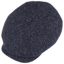 Stetson Hatteras Men’s Shetland Wool Flat Cap with Cotton Inner Lining, Men's Autumn / Winter Cap - 58 cm