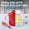 PriorityChef Butter Crock with Lid with Water Line, Ceramic French