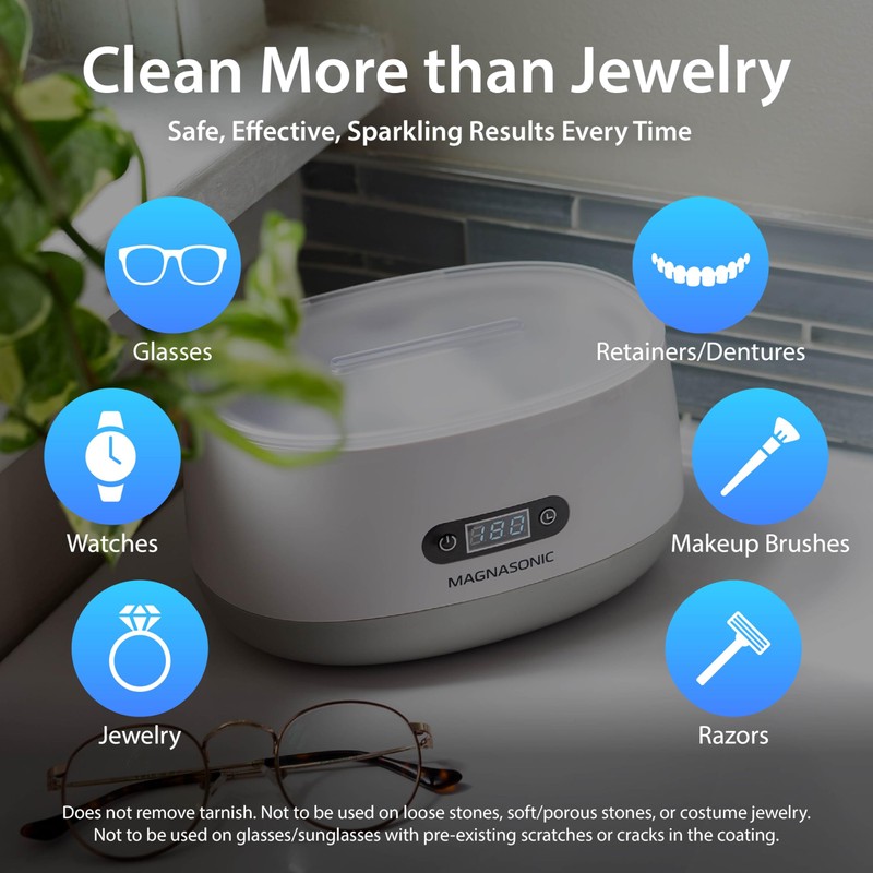 Magnasonic Ultrasonic Cleaner - 20oz Tank Ultrasonic Retainer Cleaner w/