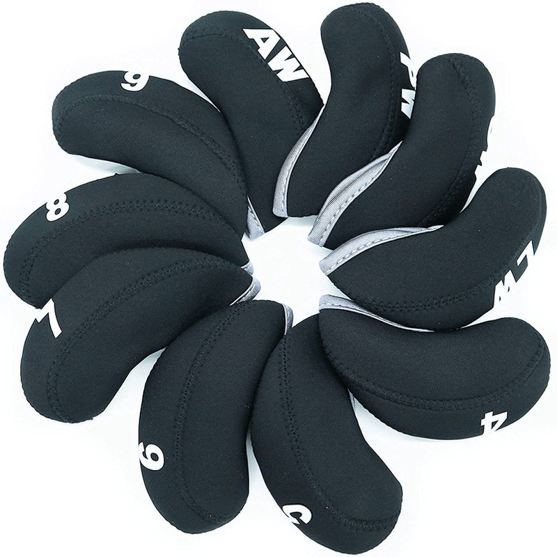 Golf Iron Head Covers with Number Printed Value 10 Pcs/Set,