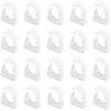 20 PCS White Plastic Water Pipe Clamps,Snap-On Single Tube Clips
