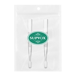 Supvox Stamp Tweezers Philately Stamps Collector's Tool Pack of 2 (Silver)