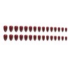 Rchovsam Medium Almonds Press on Nails Solid Red False Nails