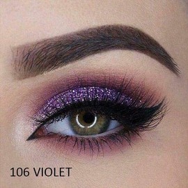 AQUAPURITY PHOERA GLITTER EYESHADOW PRESSED PIGMENT SHIMMER METALLIC EYE SHADOW EYE FACE BODY PALETTE SPARKLY MAKEUP (106 VIOLET)