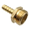 GRIDTECH Brass Garden Hose Adapter Fitting, 3/8” Barb and 3/4”