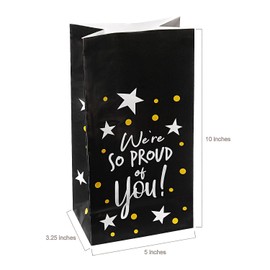 Fun Express 5" x 10" Graduation Treat Bags with Stickers, 48 Pieces