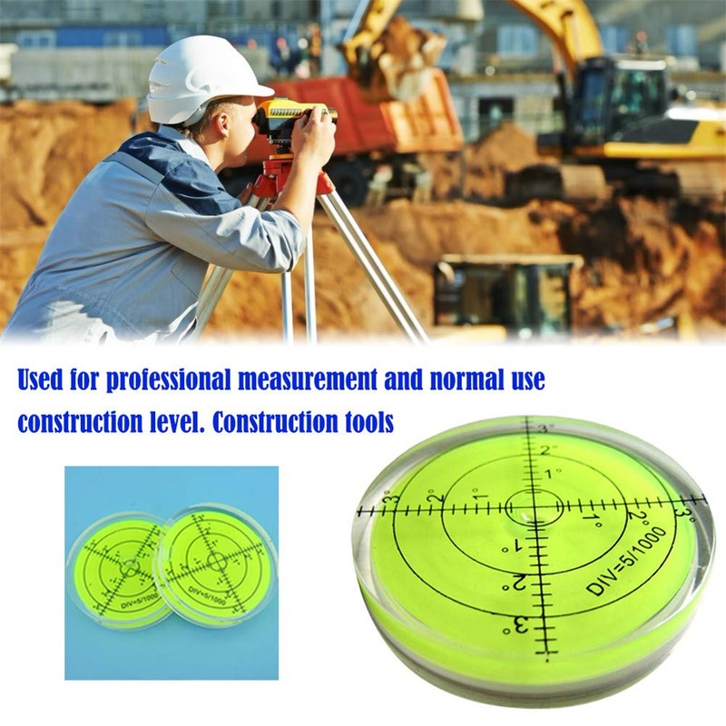 Bullseye Spirit Bubble Surface Level Round Inclinometers for Surveying Instruments