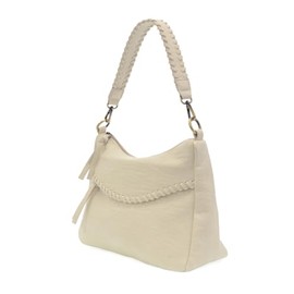 Joy Susan Women's Fashion Purse Cassidy Whipstitch Convertible Crossbody Hobo Hand Bag - Cream
