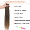 Mscat 24 Inch Ombre Honey Blonde Dreadlock Extensions 40 Strands