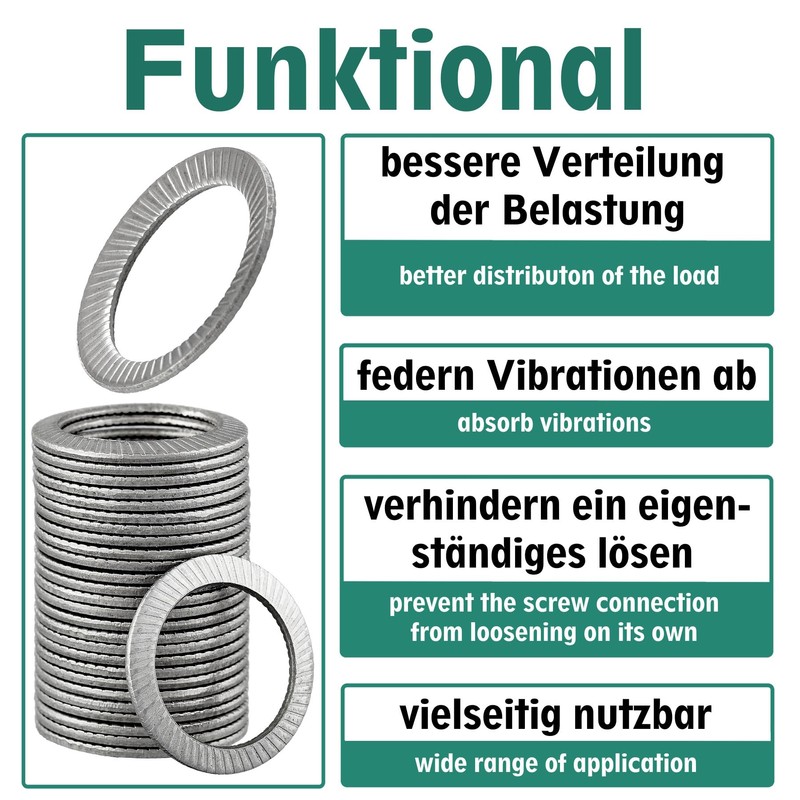 Locking Washers Form S | Stainless Steel A2 / V2A