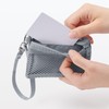 MUJI OHG72A3S Polyester Card Case, Gray, Approx. 3.1 x 4.7