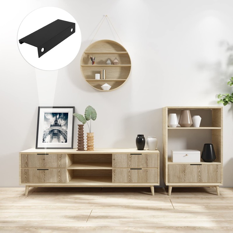 CHEERYMAGIC 2 Pack Back Mount Finger Edge Pull, Concealed Handles