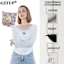 G2TUP Singer Abum Lyric Makeup Bag Singer Lyric Fans Gift Song Concert Tour Zipper Pouch Bag Singer Concert Merchandise, Young MG, 无