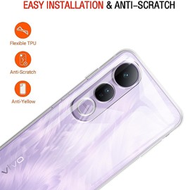 MEMELOKA Case for Vivo V50 Lite 5G/Vivo V50 Lite 4G, Ultra Thin Transparent Anti-Yellowing Soft TPU Protective Case [Anti-Scratch] [Anti-Fingerprint]