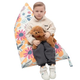 SANFERGE Cuddly Toy Storage Bean Bag Cover - 132 x 79 cm Extra Large YKK Zipper for Plush Toys Blankets Towels - Cover Only (No Filling)