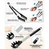 Spaghetti Spoon and Pasta Tong, Non-stick Silicone Spoon Server Fork