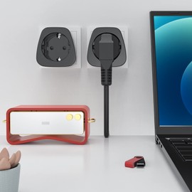 Pack of 3 Germany to Switzerland Travel Adapter, EU to Switzerland Travel Adapter, Switzerland Travel Plug Socket Adapter, Schuko to Type J Socket, for Maldives, Rwanda, Liechtenstein Travel Adapter,