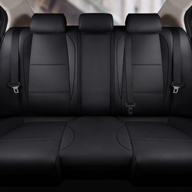 AOMSAZTO Custom Fit Full Set Car Seat Covers for Select Mazda CX-30 2020 2021 2022 2023 Full Set Front Rear Seat (Mazda CX30) - Leatherette (Black)