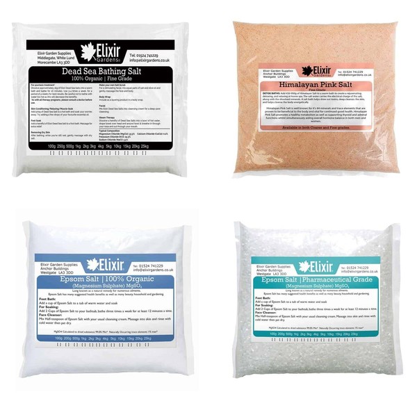 Elixir Gardens Bath Salts Bundle | FFC Food Grade Epsom