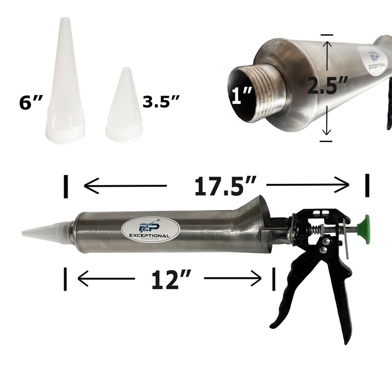EP47 Mortar Pointing Grouting Dispenser Large 26oz Capacity 12:1 Trigger
