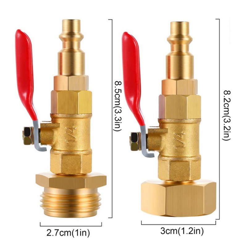 2pcs Brass Winterize Blowout Adapter 3/4 Internal and External Thread