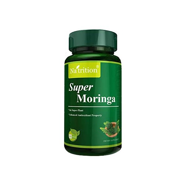 Na'trition Super Moringa Oleifera 900mg with Trans-Resveratrol 100mg, 60 Veggie