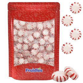 Peppermint White Face Starlights Hard Candy, Kosher, Individually Wrapped (Half-Pound)