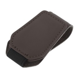 Hihaha Car Sunglasses Clip Magnetic Universal Sun Visor Eyeglasses Holder Clip Microfiber Leather Brown 8.5x4.5cm/3.35"x1.77" 1 Pcs